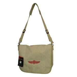 Vintage Canvas Israeli Paratrooper Bag 15"x11"x4" Heavyweight Cotton Travel Bag